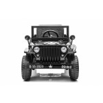 Elektrické autíčko - Retro vojenské vozidlo 4x4 - čierne